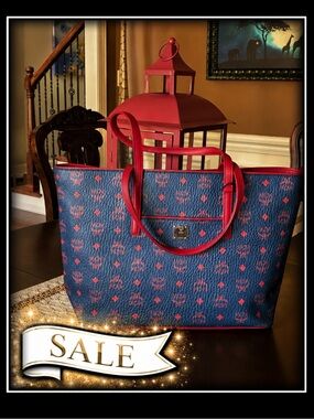 MCM Anya Medium Visetos Shopper Tote NWOT